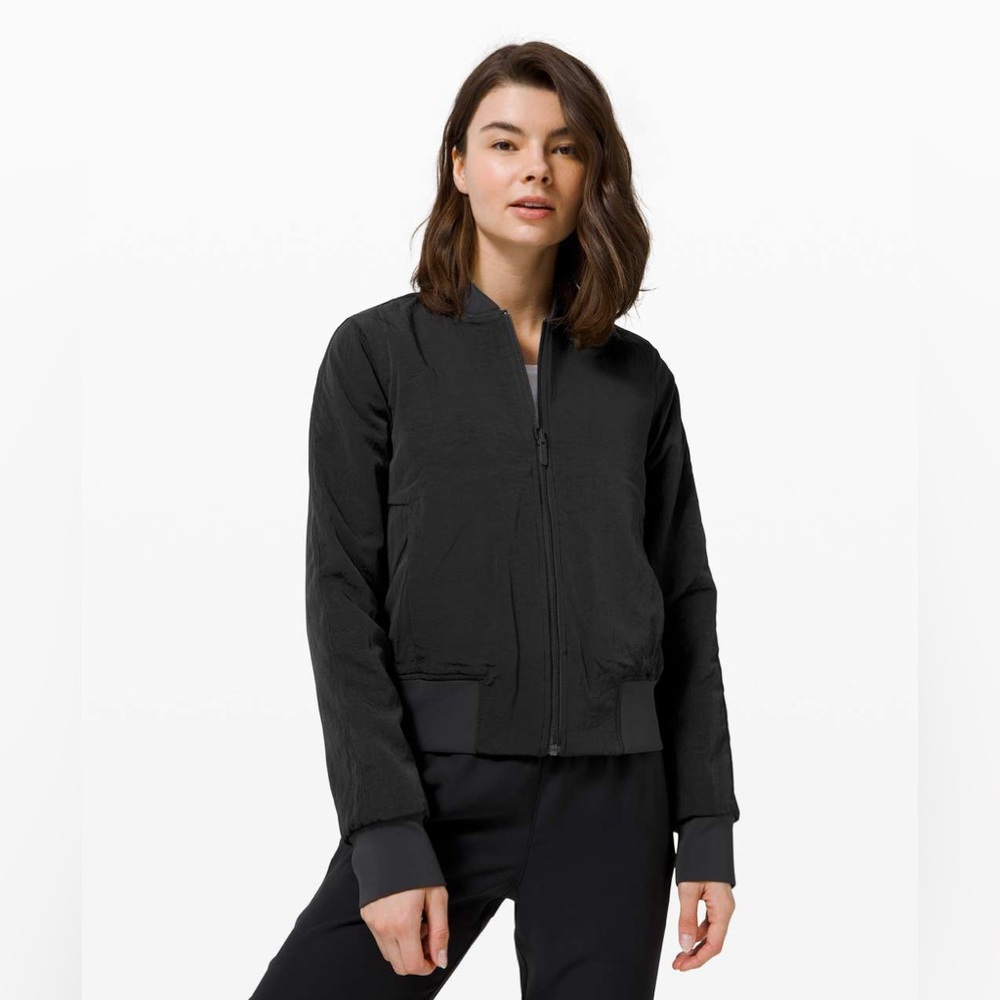 lululemon athletica Black Quilted Bomber - Picture 2 of 14